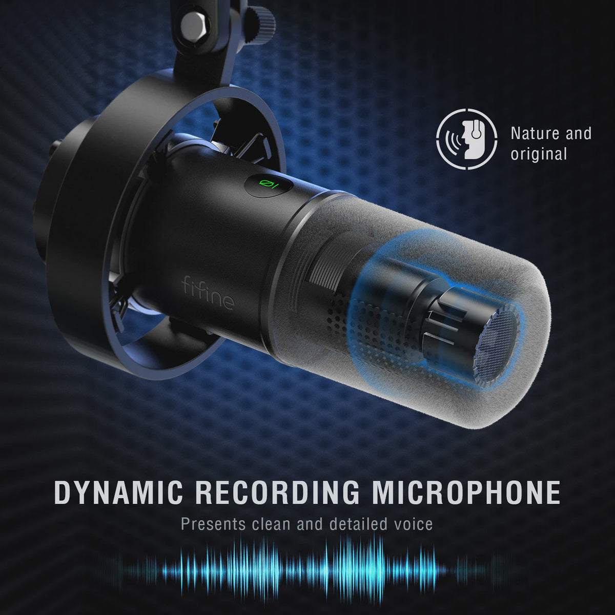 FIFINE K688 XLR & USB Dynamische Microfoon met Monitoring en Gain Control