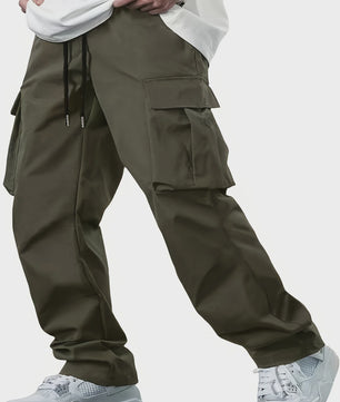 Herfst/Winter Heren Cargo Broek met Multi-Pocket en Tailleband