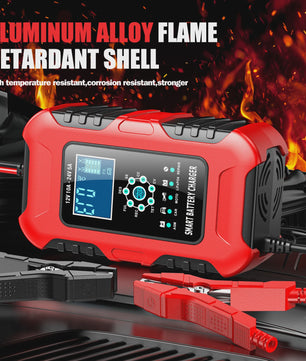 Slimme 12V/24V Acculader met LCD Display en Reparatie Modus