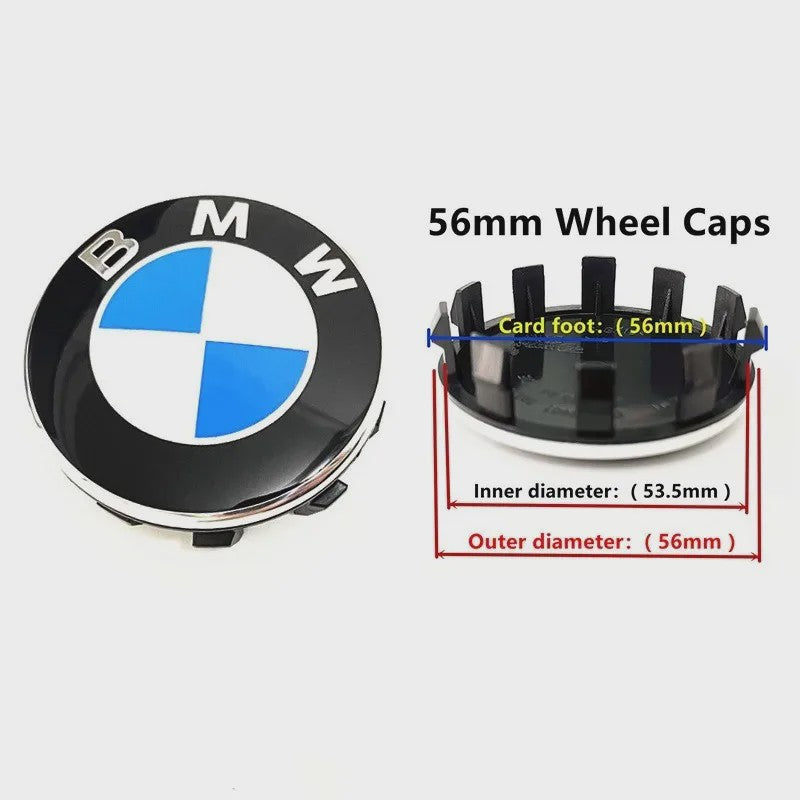 Set van 7 BMW 3D Logo Wielnaafdoppen - Universeel compatibel met diverse BMW modellen