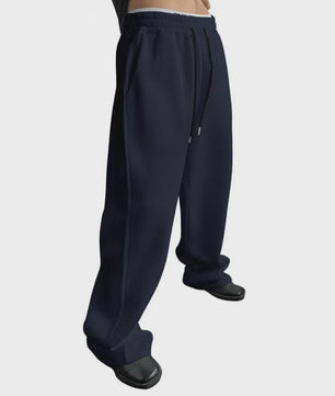 Herfst/Winter Heren Broek - Losse Pasvorm, Elastische Tailleband & Zakken
