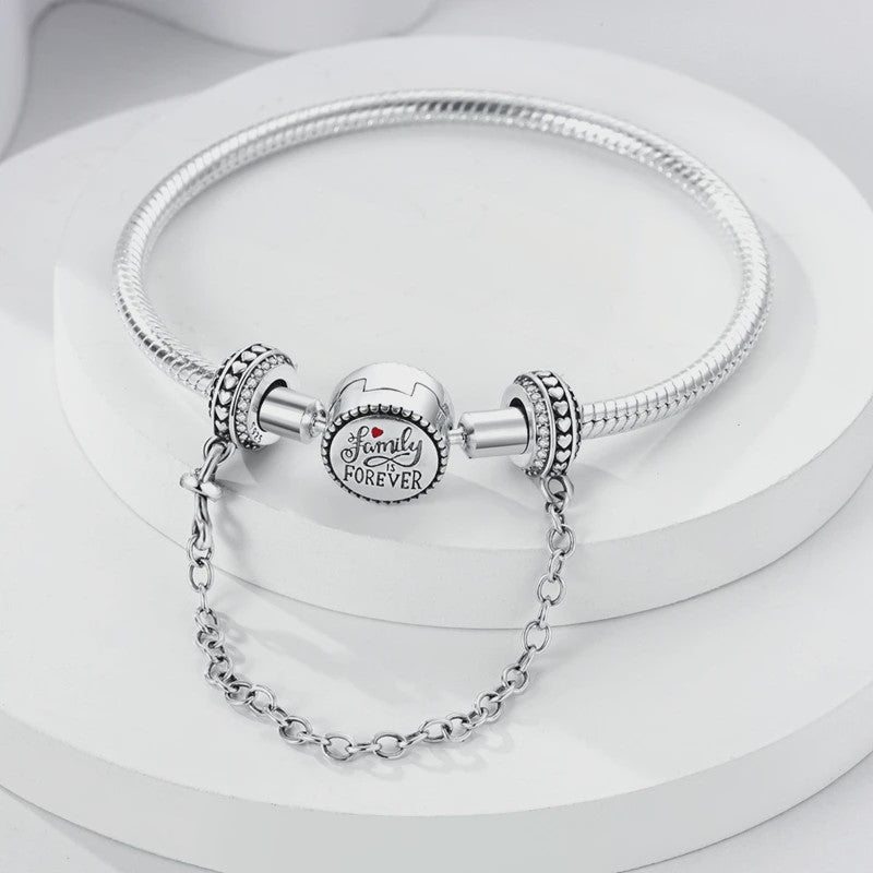 925 Sterling Zilveren Veiligheidsketting Bedel voor Armbanden - Maan, Ster, Vlinder, Hart