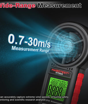 Digitale Anemometer HT5005 - Nauwkeurige Windmeter & Temperatuurmeter