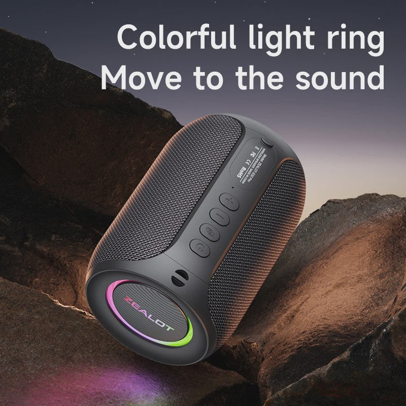 Zealot S32PRO Krachtige Bluetooth Speaker met LED, Waterdicht & Diepe Bass