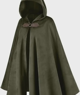 Middeleeuwse Fluwelen Kapmantel - Renaissance Cape met Capuchon voor Halloween en Cosplay