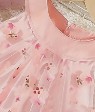 Roze Bloemen Jurk Baby Meisje Zomer - Mouwloos & Lieflijk