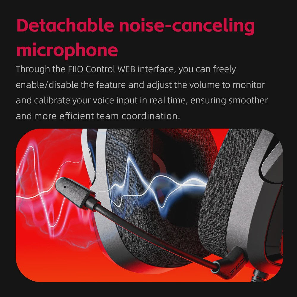 FIIO FG3 HIFI Gaming Headset: Virtueel 7.1 Surround Sound, Dual Drivers & ENC Microfoon