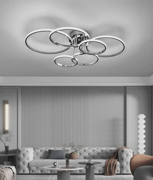 Moderne LED Plafondlamp Kroonluchter - Dimbaar, Goud/Chroom/Zwart