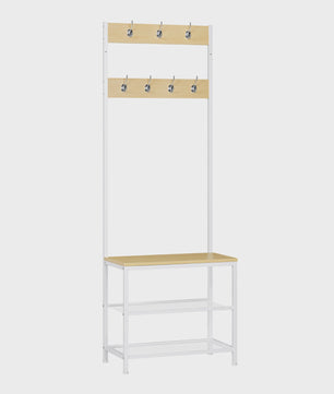 Kapstok met Schoenenrek en Hangende Plank - 7 Haken - Stijlvol en Praktisch
