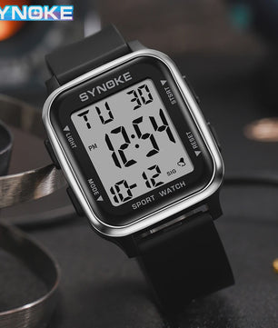 SYNOKE Heren Sport Horloge - Militair Digitaal Waterdicht met Alarm & Stopwatch