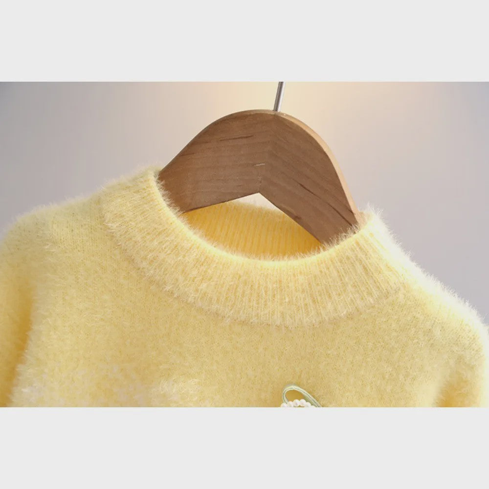 Schattige Gebreide Trui voor Meisjes - Elegante Winterkleding voor Kinderen