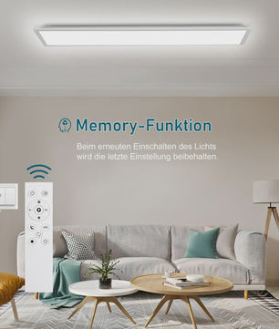 Moderne LED Plafondlamp 40W 4400LM 120x30cm Dimbare Paneellamp met Afstandsbediening