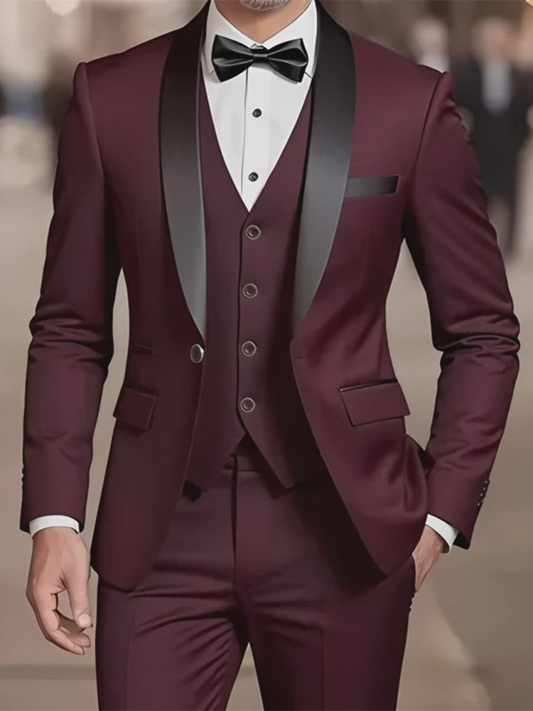 Herenset: Stijlvol Slim Fit Kostuum voor Formele Gelegenheden & Bruiloft