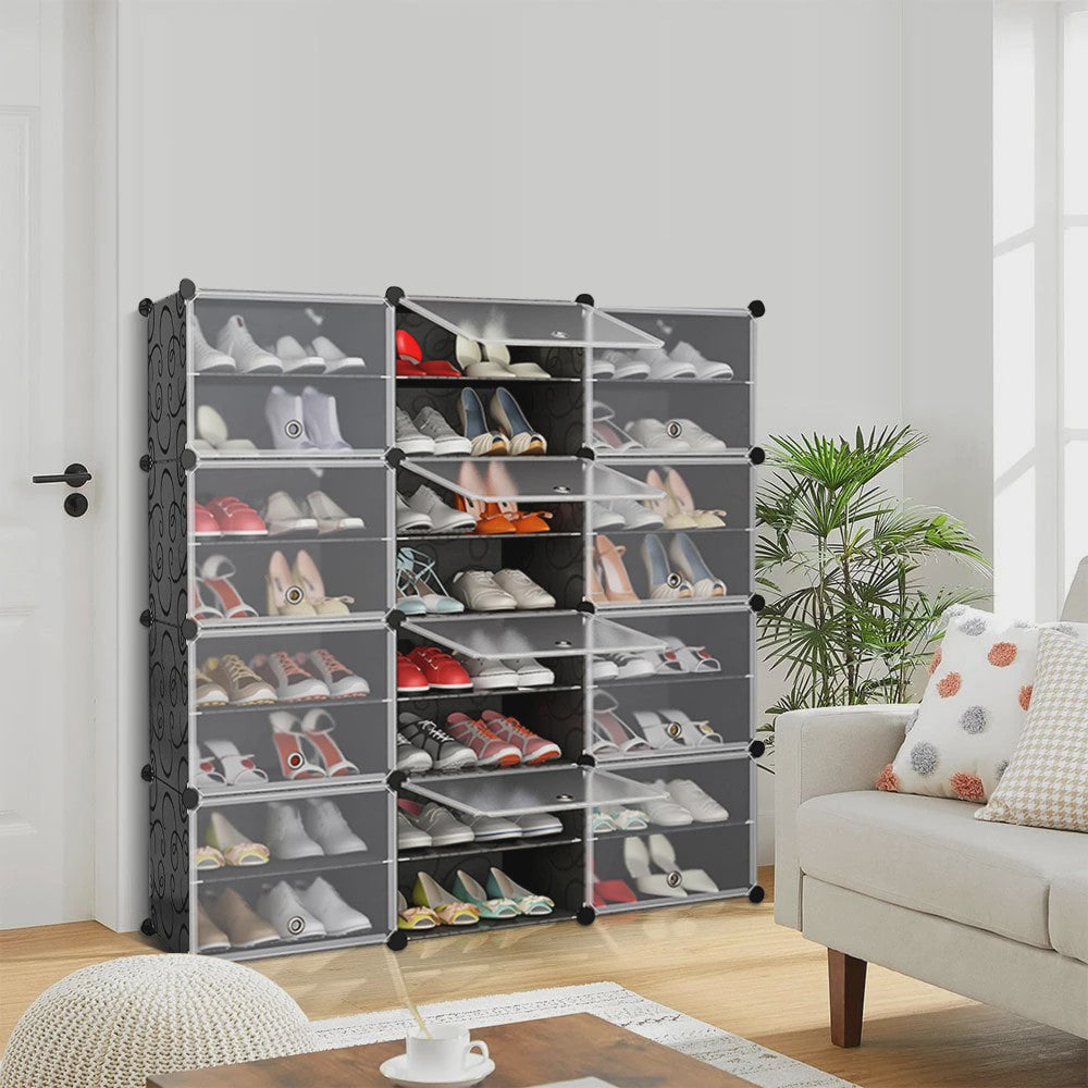 Modulaire Schoenenkast voor 48 Paar Schoenen - 3x8 Vakken - Hal, Entree, Slaapkamer