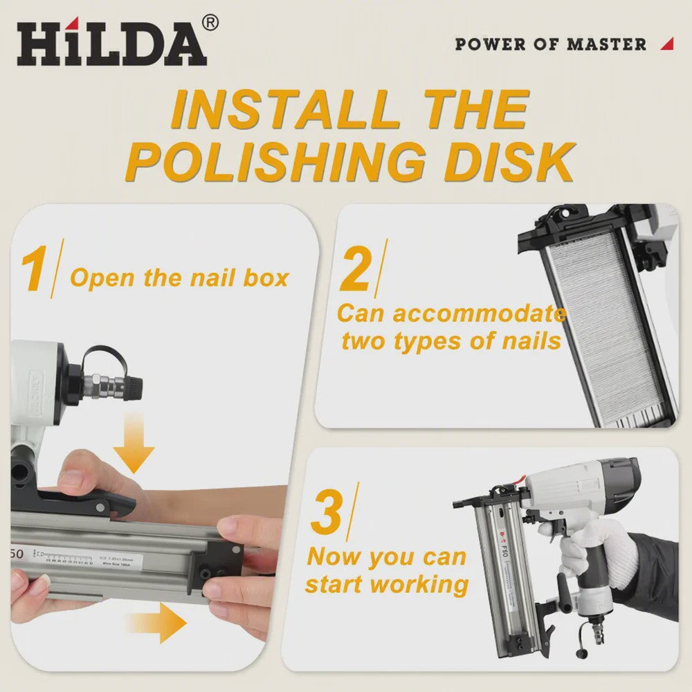 HILDA 8016 Pneumatische Nietmachine voor Houtbewerking en Decoratie