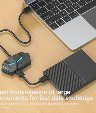 4/7 Poorts USB 3.0 Hub met Type-C Voeding - 5Gbps Docking Station voor Laptop & PC