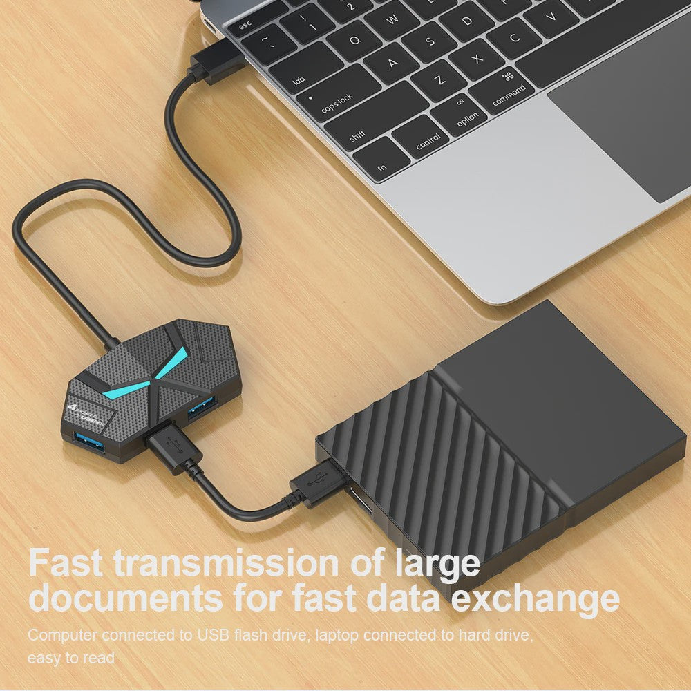 4/7 Poorts USB 3.0 Hub met Type-C Voeding - 5Gbps Docking Station voor Laptop & PC