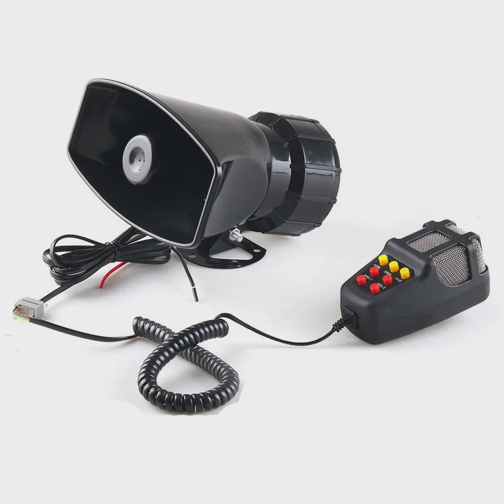 Krachtige 120DB Auto Sirene Luidspreker met Microfoon - 100W 12V Alarm Claxon Hoorn