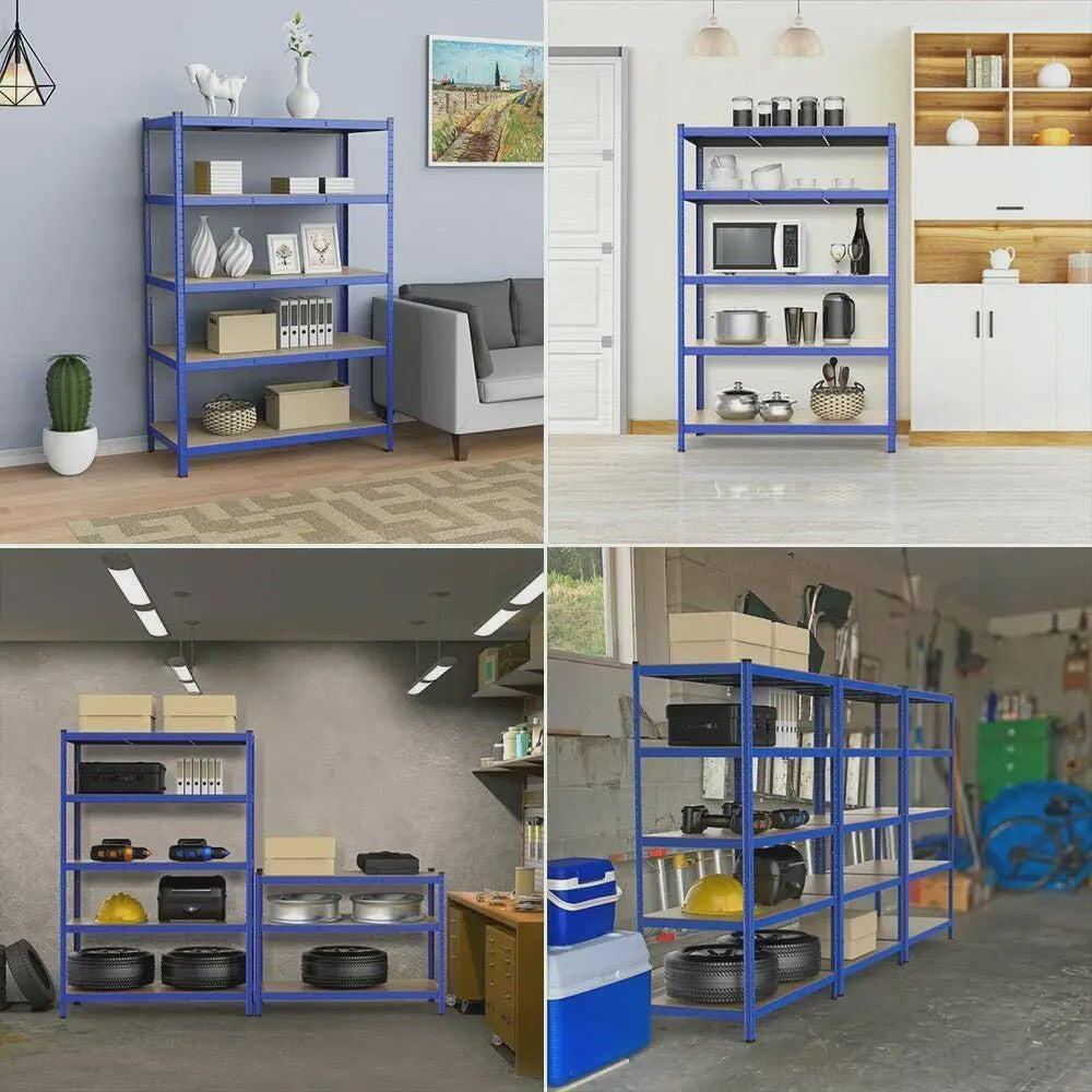 DayPlus Storage Shelving Heavy Duty Adjustable Boltless Garage Metal Shelf, Workshop Shelf, Max Load 875kg,Easy Installation