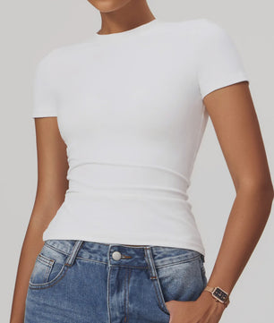 NCLAGEN Sport T-shirt Dames - Ademend & Stretchy Korte Mouw voor Yoga, Fitness & Hardlopen