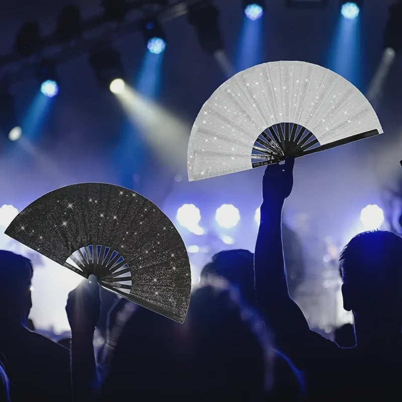 Grote Fonkelende Waaier - Elegant & Glanzend voor Feest, Festival & Optredens