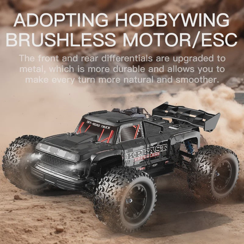 KF16 1:12 RC Monster Truck - 70KM/H Snel, Brushless Motor, 4WD Off-Road Raceauto voor Kinderen