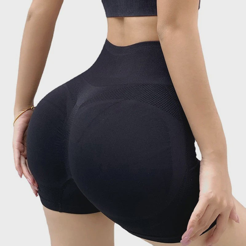 Dames Seamless Sportshorts met Hoge Taille - Push-Up Legging voor Fitness, Yoga & Fietsen
