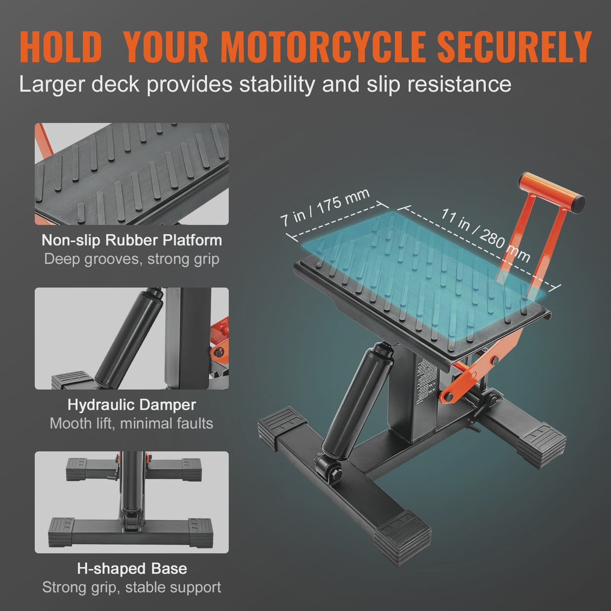 Hydraulische Motorlift / Crossmotor Lift - Verstelbaar & Robuust (200 kg) voor Onderhoud