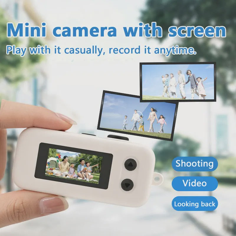 Retro Mini Digitale Camera 2K HD met 16x Zoom en Flash - Draagbaar Vlogging & Selfie Cameraatje