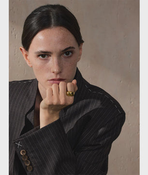 Gouden Chunky Ring - Minimalistisch Design - 18K PVD Plated Roestvrij Staal