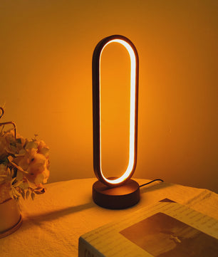 Moderne Ring Lamp voor Slaapkamer & Woonkamer - Drie Kleuren & Dimbaar LED Nachtlampje