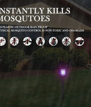Solar Muggenvanger & Insectendoder Lamp - Waterdicht voor Tuin, Terras & Buiten