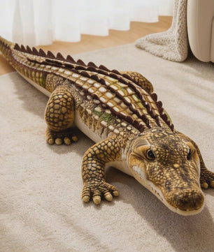 Realistisch Krokodil Pluche Speelgoed - 65/90CM - Zacht & Levensgetrouw Kussen
