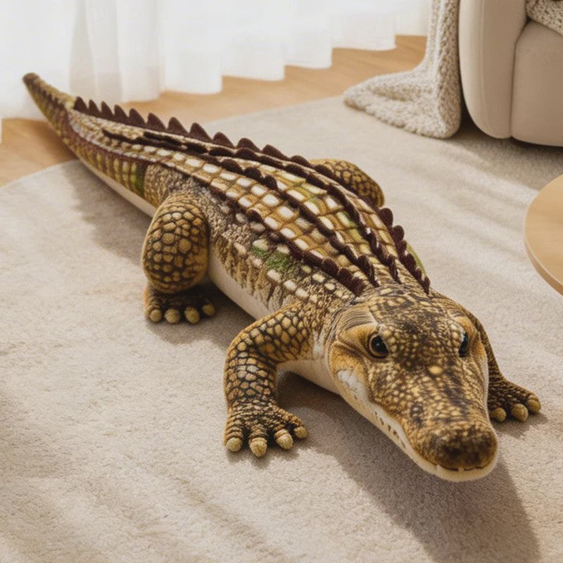 Realistisch Krokodil Pluche Speelgoed - 65/90CM - Zacht & Levensgetrouw Kussen