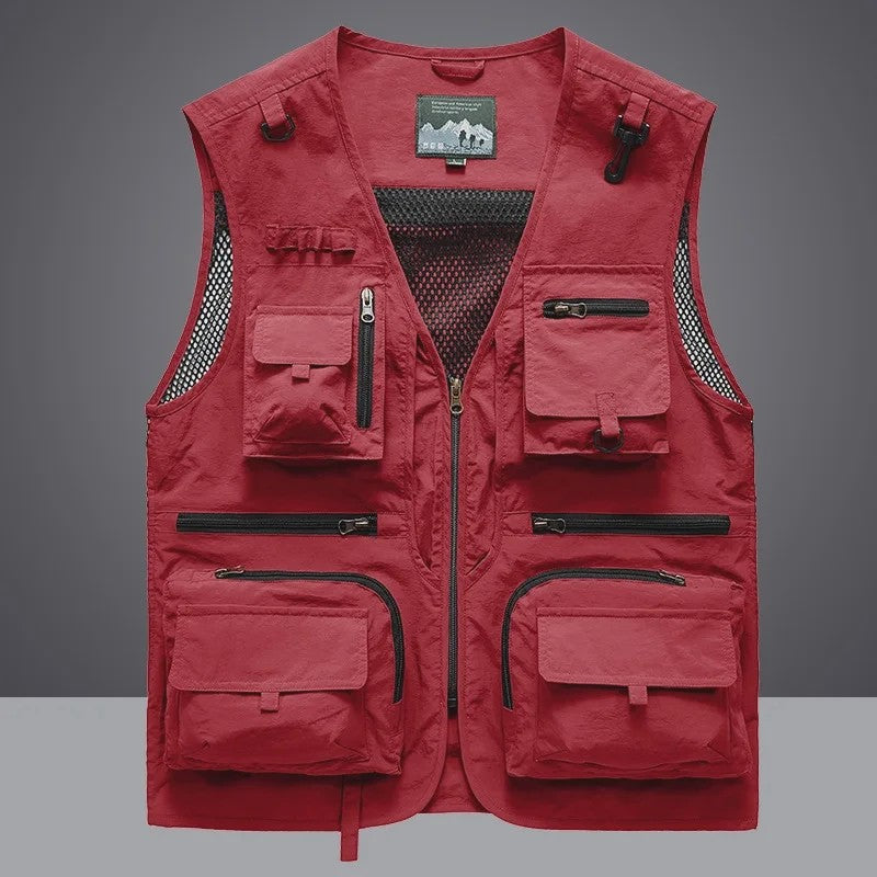 Tactisch Vest Heren - Veelzijdige Werk- en Fotovest met Mesh en Zakken