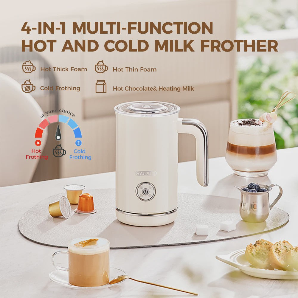 Cafelffe 4-in-1 Elektrische Melkopschuimer & Chocolademaker - Warm & Koud