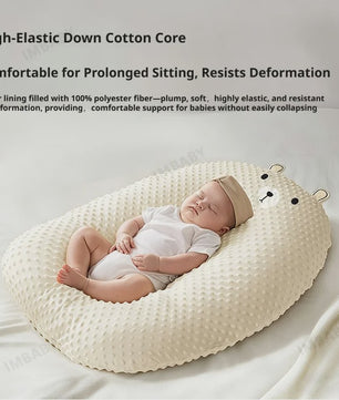 Ergonomisch Baby Voedingskussen - Ultra Zacht, Wasbaar & Rugondersteuning voor Comfortabel Voeden & Minder Spugen