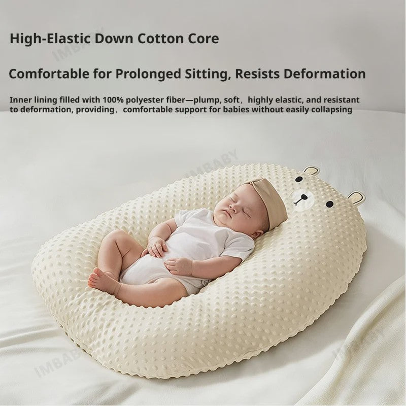 Ergonomisch Baby Voedingskussen - Ultra Zacht, Wasbaar & Rugondersteuning voor Comfortabel Voeden & Minder Spugen