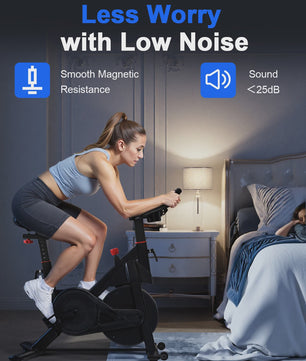 Superun Hometrainer met Magneetweerstand en Tablet Houder - Comfortabel Binnen Fietsen
