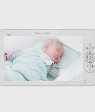 7" HD Babyfoon met 1080P IPS Beeldscherm, Ondersteuning voor 2 Camera's, 24u Batterij & 300m Bereik