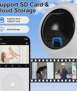 Draadloze 4K 8MP IP Camera met Auto Tracking & Tuya Smart App - Beveiliging & Babyfoon