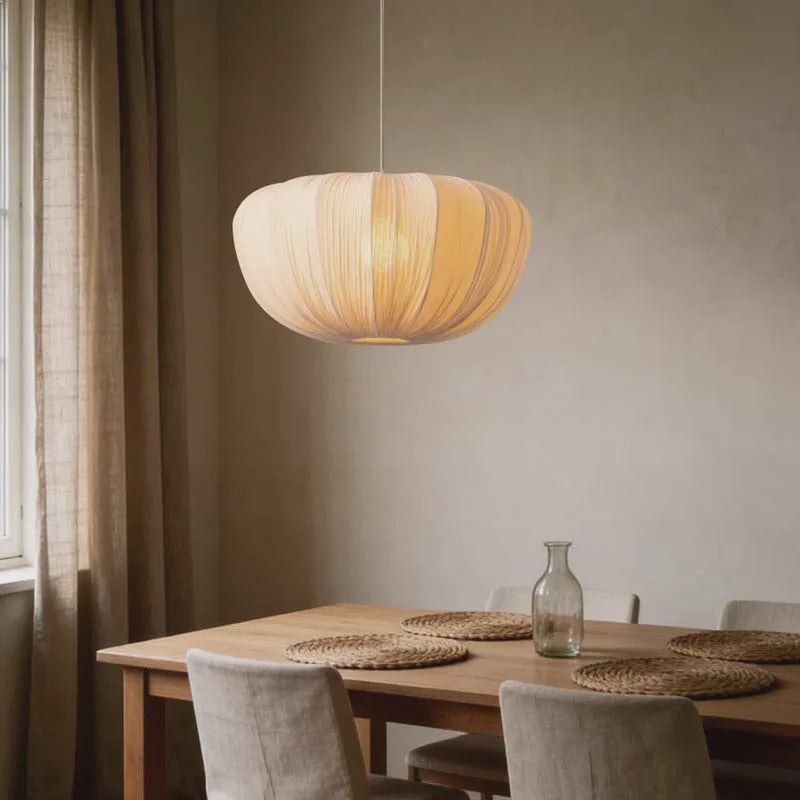 Wabi Sabi Stof Plafondlamp - Scandinavisch Design Hanglamp voor Woonkamer, Eetkamer & Slaapkamer