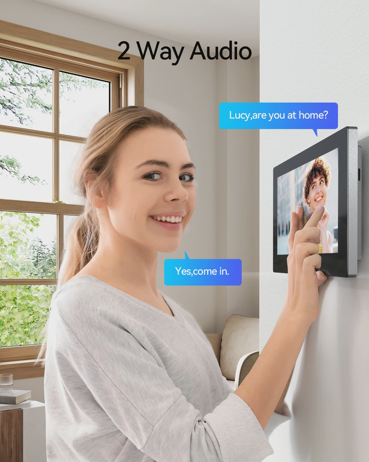 TMEZON MZ-790-D90 2-Draads Videofoon Systeem met 7" HD Touchscreen & Tuya App