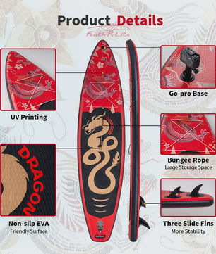 Feath-R-Lite SUP Board 350x84x15cm - Opblaasbaar Paddle Board met 180KG+ Draagkracht