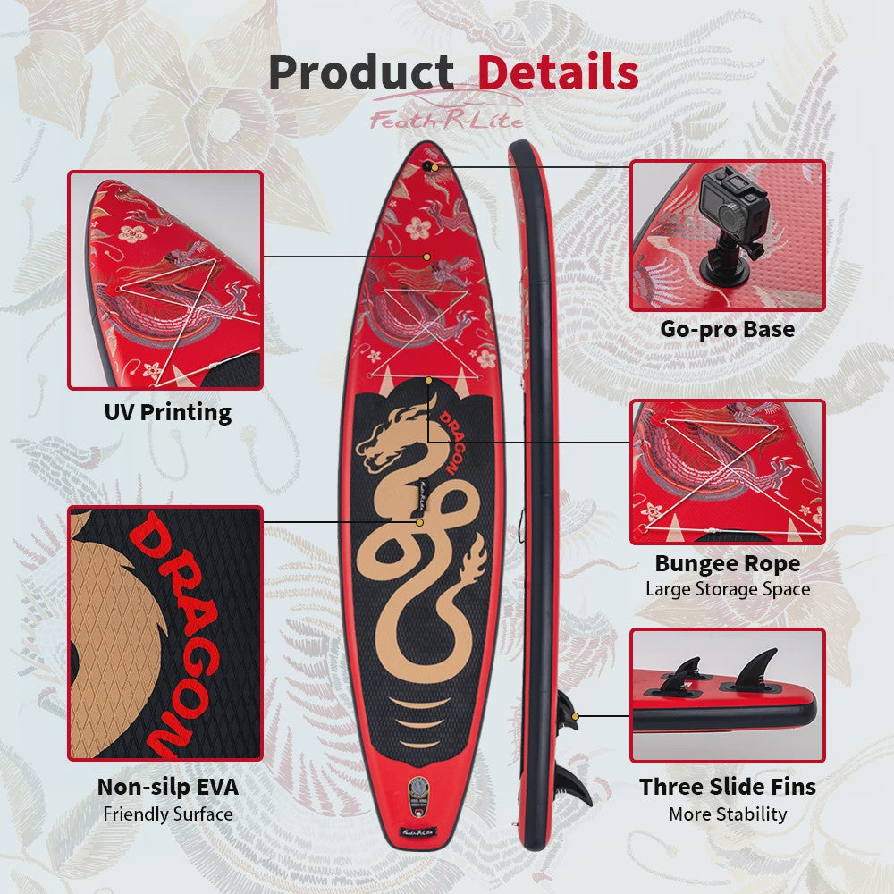 Feath-R-Lite SUP Board 350x84x15cm - Opblaasbaar Paddle Board met 180KG+ Draagkracht