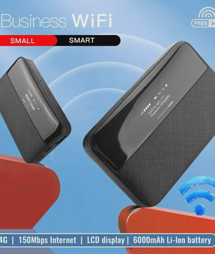 KuWFi 4G Pocket WiFi Router - 150Mbps Mobiele Hotspot met 6000mAh Batterij & SIM-kaart