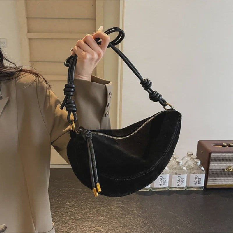 Trendy Kunstsuède Schoudertas Dames - Onderarm & Crossbody Tas