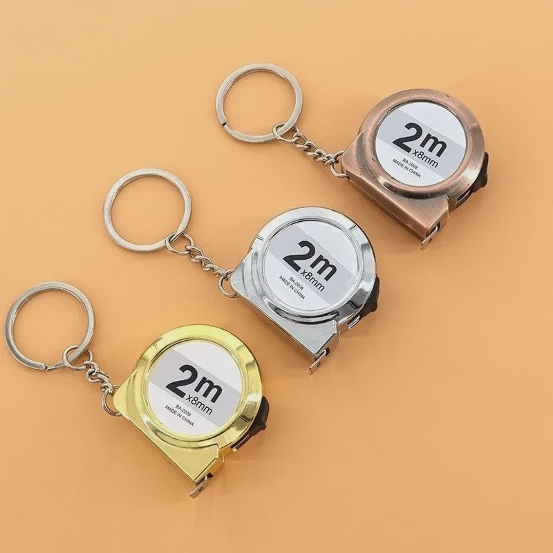 Mini Rolmaat Sleutelhanger 2 Meter - Compact Meetlint voor Huis, Hobby & Handwerken