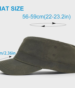 Waterdichte Canvas Militaire Pet voor Heren - Vintage Cadet Stijl
