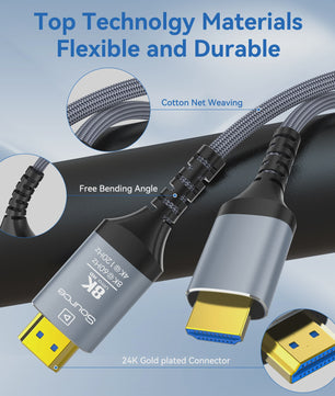 8K HDMI 2.1 Fiber Optic Kabel - 8K60Hz, 4K120Hz, Dynamic HDR, eARC, HDCP 2.3